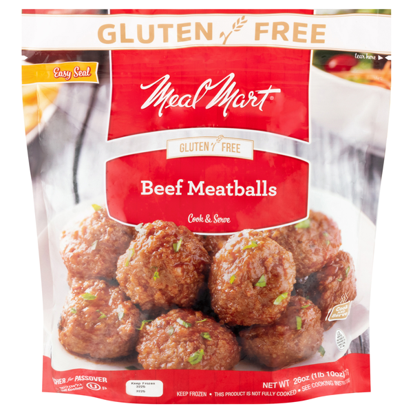 Meal Mart Glatt Kosher Gluten Free Beef Meatballs - apx 26 ct Frozen