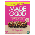 Made Good Organic Birthday Cake Drizzled Granola Bars - 10 ct