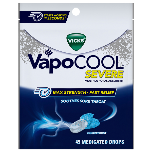 Vicks VapoCOOL Severe Max Strength Winterfrost Medicated Drops
