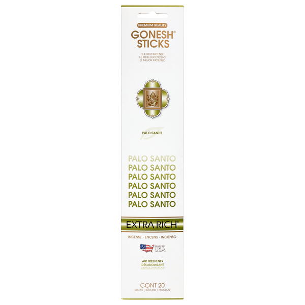 Gonesh Sticks Extra Rich Palo Santo Incense Air Freshener