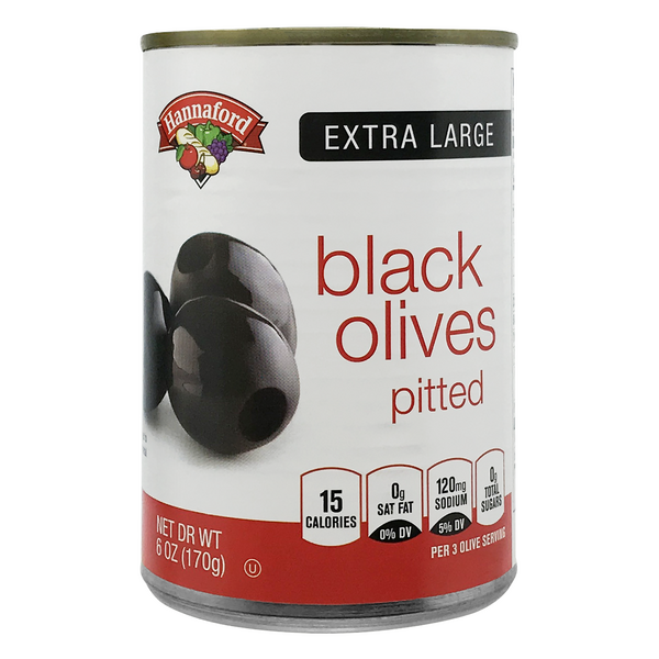 Hannaford Extra Large Pitted Black Olives