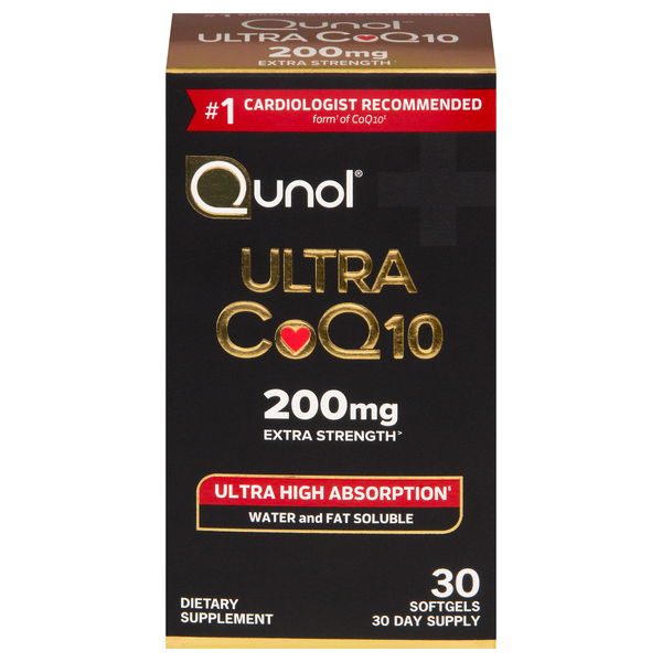 Qunol Extra Strength 200 mg Ultra CoQ10 Softgels