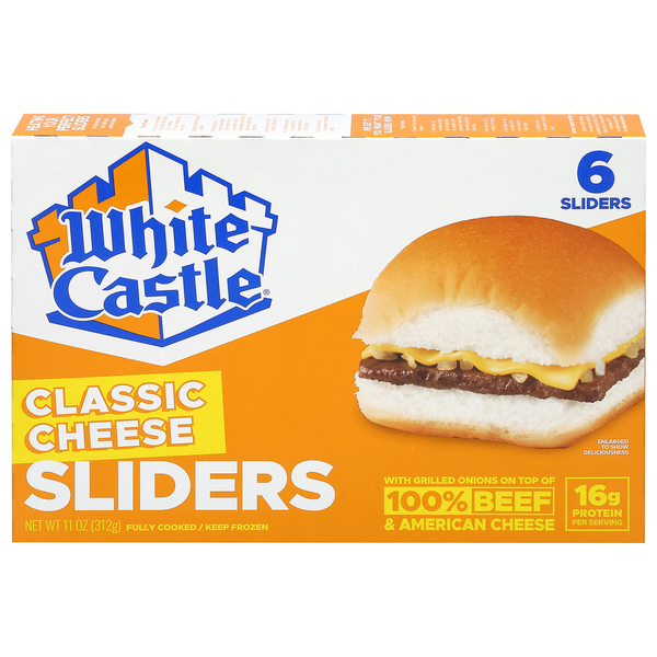 White Castle Classic Cheese Sliders - 6 ct Frozen