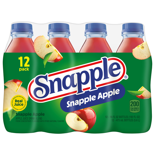 Snapple Apple Juice Drink - 12 pk Plastic