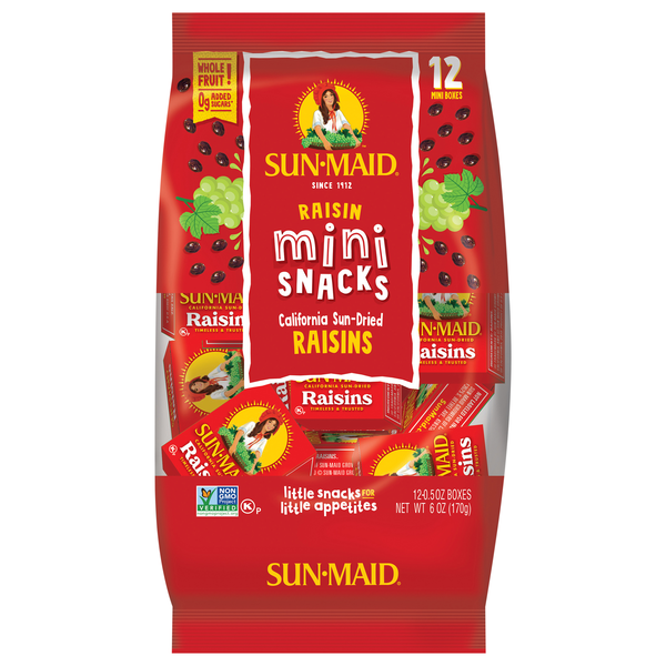 Sun-Maid California Sun-Dried Raisins Mini Boxes - 12 ct