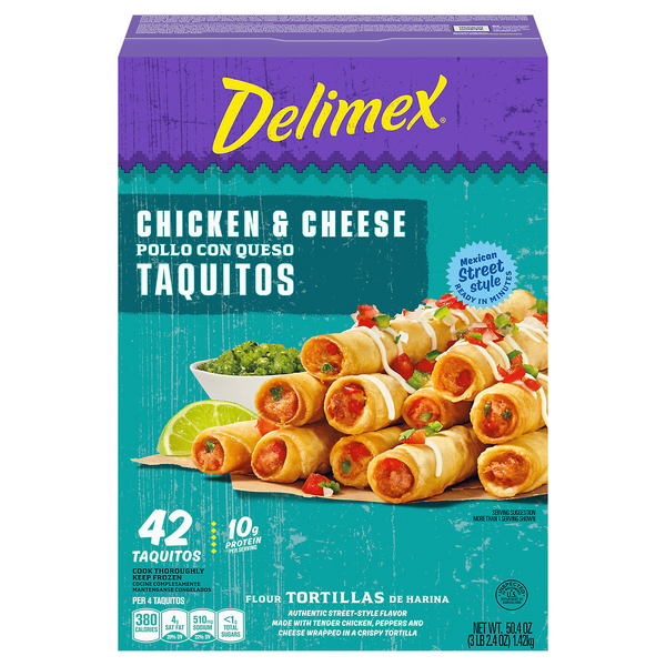Save on Delimex Flour Taquitos Chicken & Cheese 42 ct Order Online
