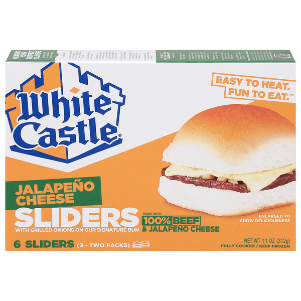 White Castle Jalapeno Chesse Sliders - 6 ct Frozen