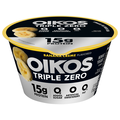 Oikos Triple Zero Non Fat Banana Creme 15g Protein Greek Yogurt Cup