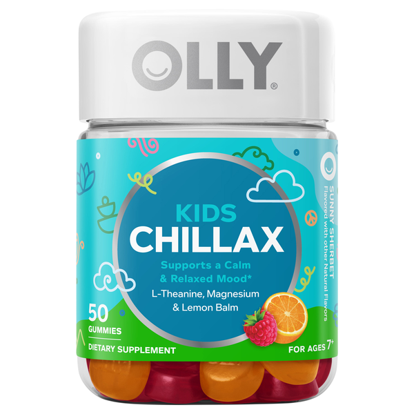 OLLY Kids Chillax Magnesium & Lemon Balm Sunny Sherbet Gummies