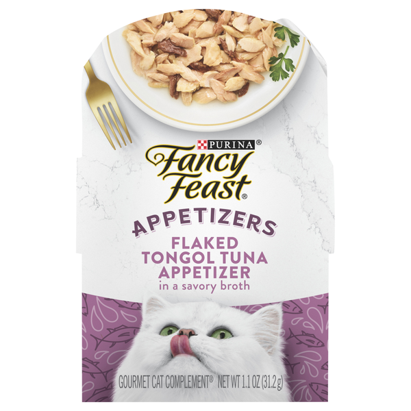 Fancy Feast Appetizers Cat Complement Flaked Tongol Tuna in Savory Broth