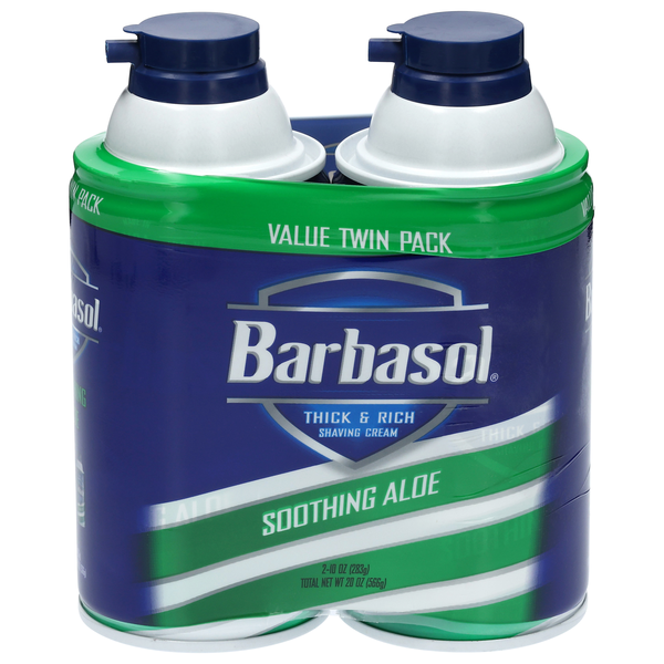 Barbasol Thick & Rich Soothing Aloe Shaving Cream - 2 ct