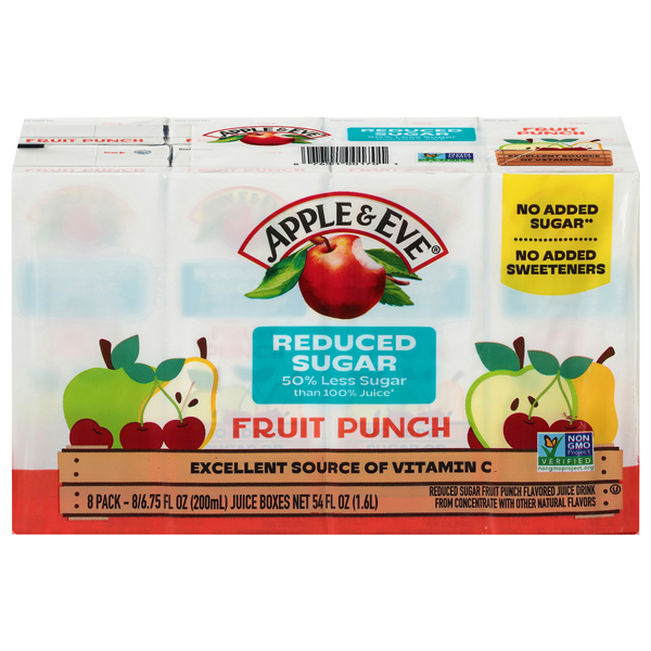 Apple & Eve Reduced Sugar Fruit Punch - 8 pk