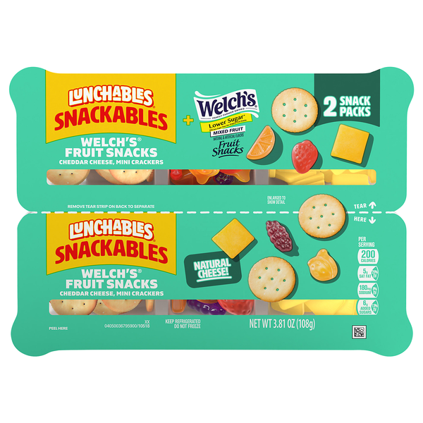 Lunchables Snackables Cheddar Cheese & Mini Crackers Snack - 2 ct