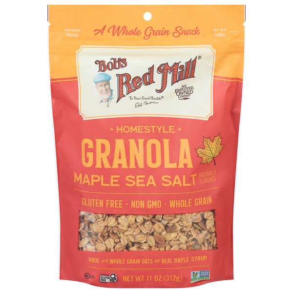 Bob's Red Mill Gluten Free Homestyle Maple Sea Salt Whole Grain Granola