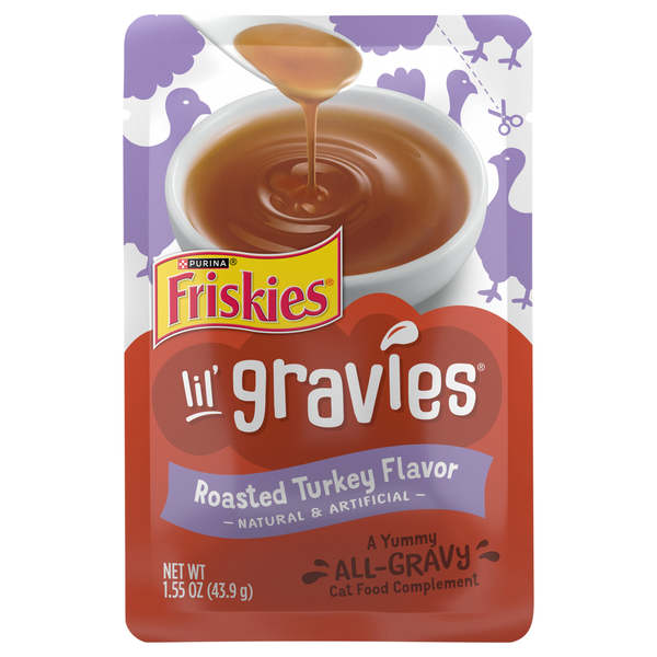 Friskies Lil' Gravies Roasted Turkey Flavor Cat Food Complement