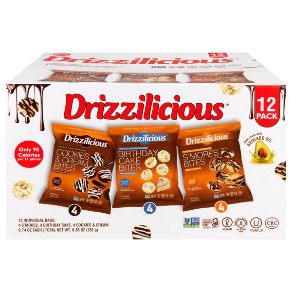 Drizzilicious Mini Rice Cakes Variety Pack - 12 ct