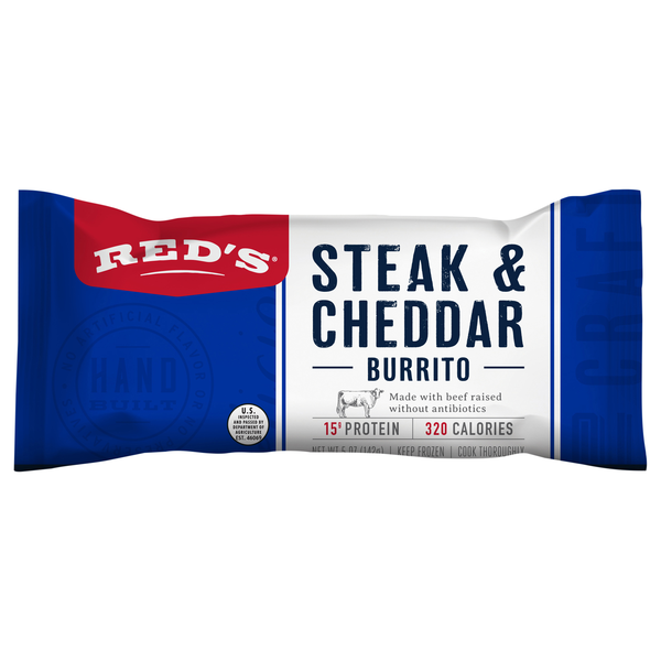 Red's Steak & Cheddar Burrito Frozen
