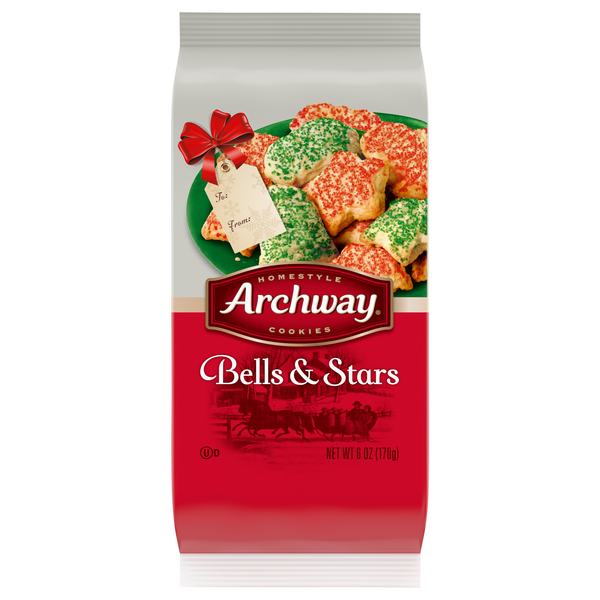 Archway Bells & Stars Christmas Sugar Cookies
