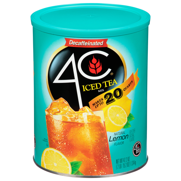 4C Decaffeinated Lemon Flavor Iced Tea Mix