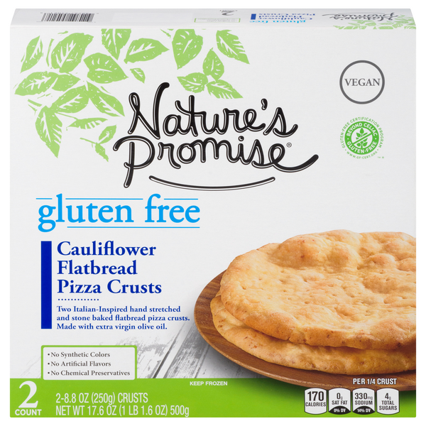 Nature's Promise Gluten Free Cauliflower Flatbread Pizza Crusts - 2 ct