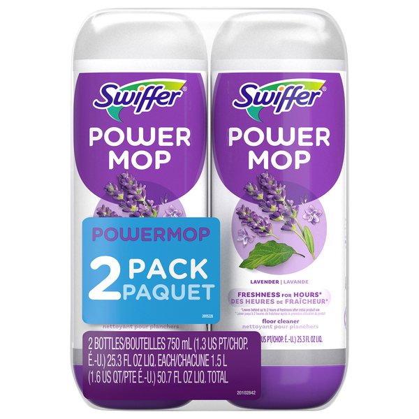 Swiffer PowerMop Lavender Floor Cleaner - 2 ct
