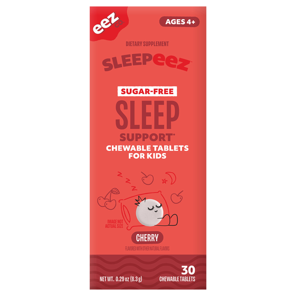 Sleepeez Kids Sugar Free Cherry Sleep Support Chewable Tablets