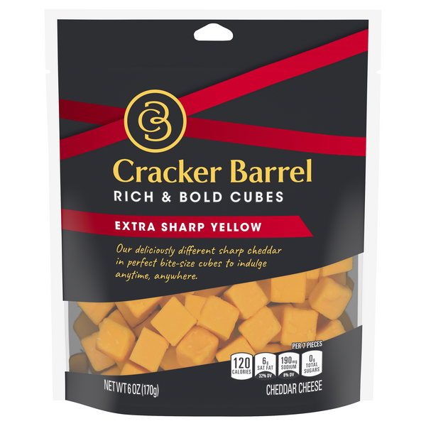 Save on Cracker Barrel Cheddar Cheese Cubes Extra Sharp Yellow Order