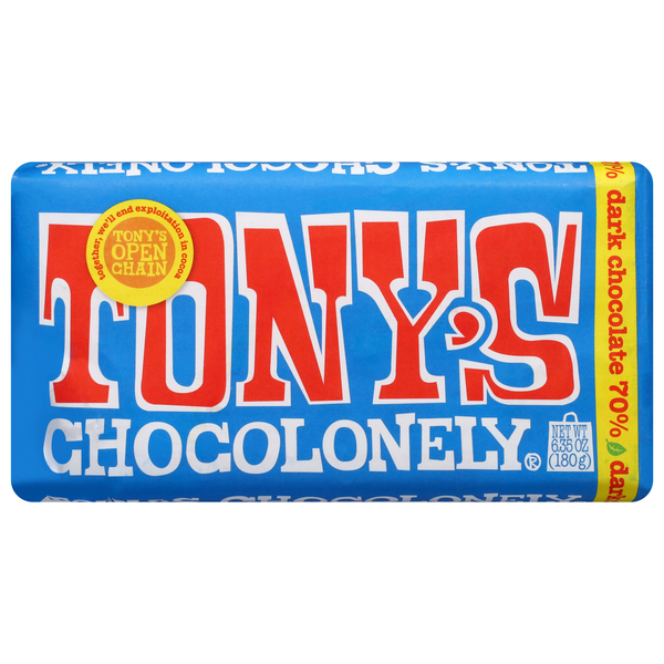 Tony's Chocolonely 70% Dark Chocolate Candy Bar