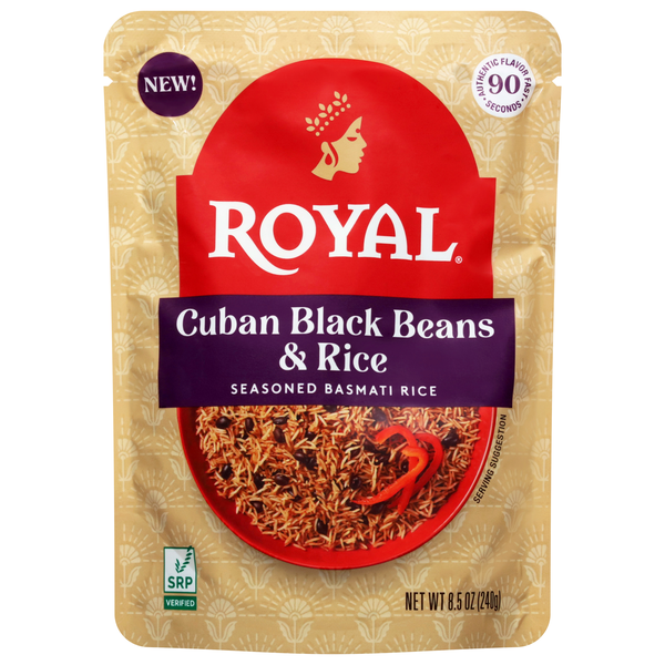 Royal 90 Second Microwave Cuban Black Beans & Basmati Rice