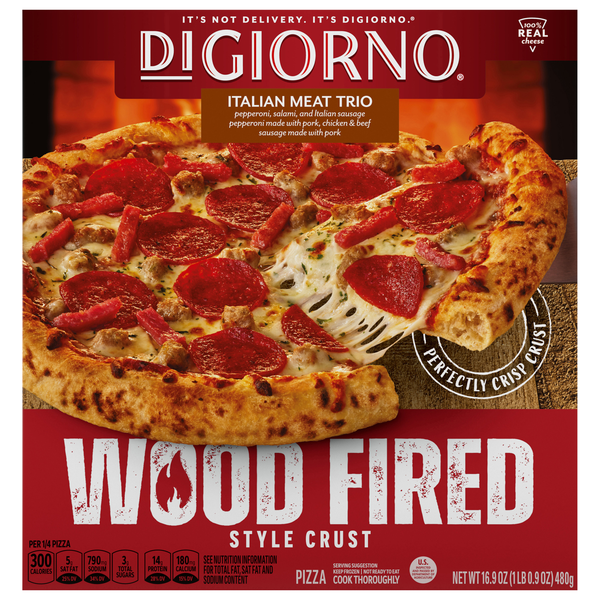 DiGiorno Wood Fired Crust Italian Meat Trio Pizza Frozen
