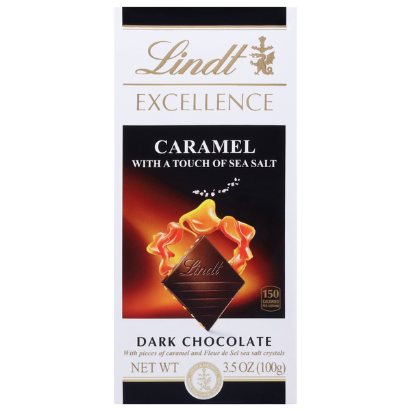 Lindt Excellence Caramel with Touch of Sea Salt Dark Chocolate Candy Bar
