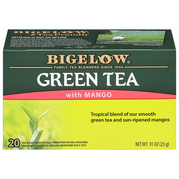 Bigelow Green Tea Bags with Mango