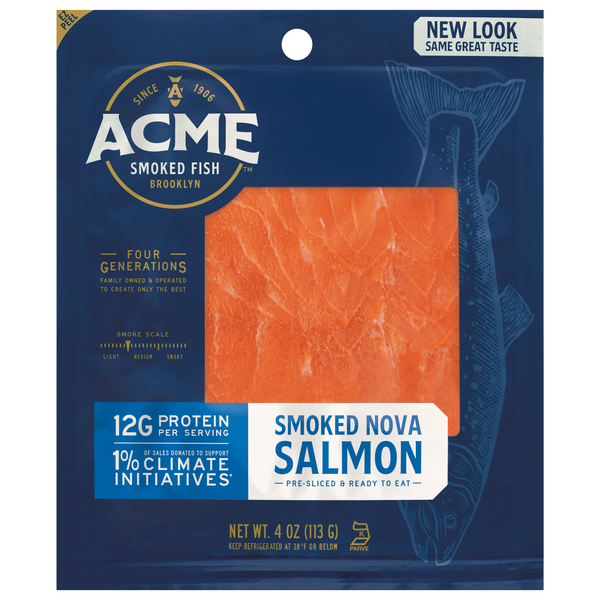 Acme Pre-Sliced Smoked Nova Salmon