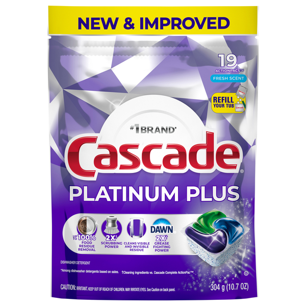 Cascade Platinum Plus Dawn Fresh Scent Dishwasher Detergent ActionPacs