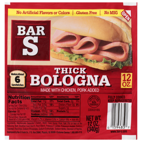 Bar-S Thick Bologna Sliced
