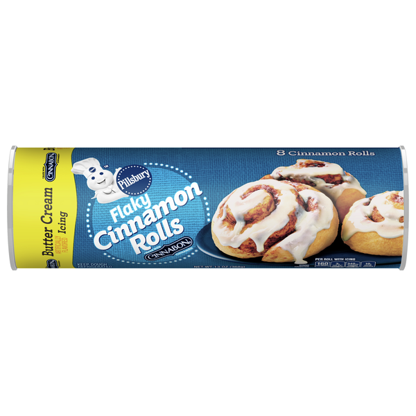 Save on Pillsbury Flaky Cinnamon Rolls with Butter Cream Icing 8 ct Order Online Delivery