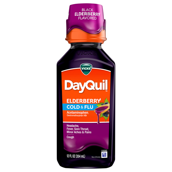 Vicks DayQuil Elderberry Flavor Cold & Flu Relief Liquid