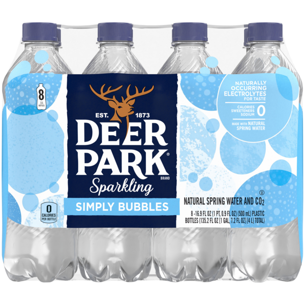 Save on Deer Park Sparkling Natural Spring Water Simply Bubbles 8 pk