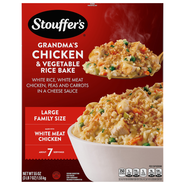 Stouffer's Grandma's Chicken & Vegetable Rice Bake Family Size Frozen Meal