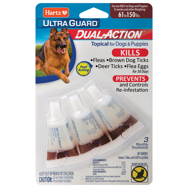 Hartz Ultra Guard Dual Action Topical for Dogs & Puppies 61-150 lbs