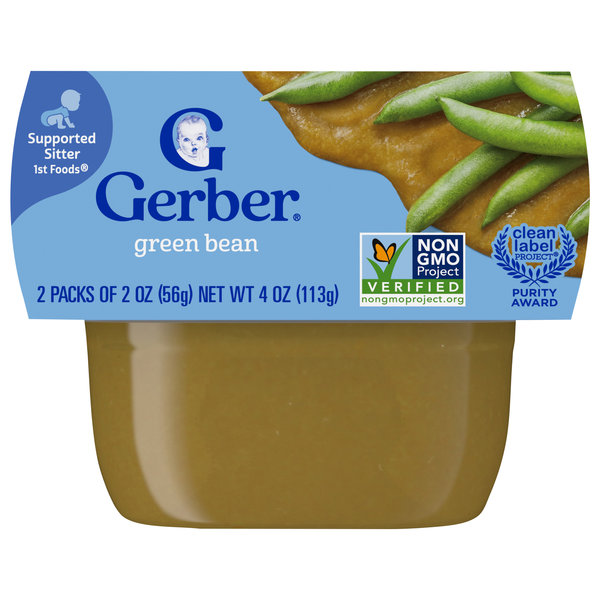 Gerber Natural 1st Baby Food Green Bean - 2 ct