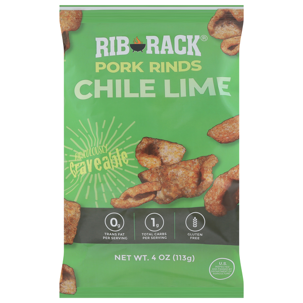 Rib Rack Chili Lime Pork Rinds