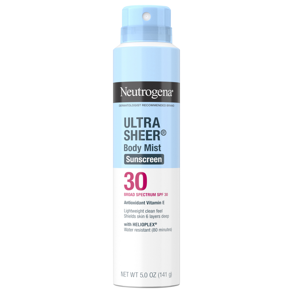 Neutrogena Ultra Sheer Body Mist Sunscreen Broad Spectrum SPF 30