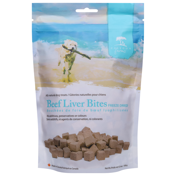 Caledon Farms Natural Beef Liver Bites Freeze Dried Dog Treats