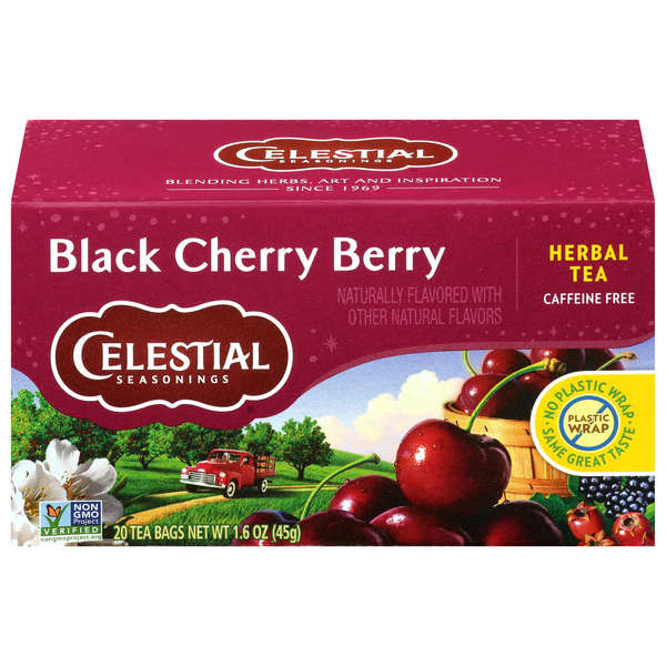 Celestial Seasonings Caffeine Free Black Cherry Berry Herbal Tea Bags