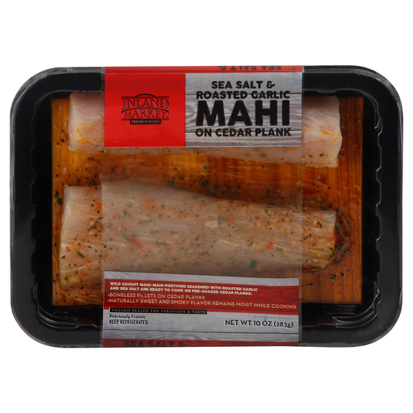 Save on Inland Market Mahi on Cedar Plank with Sea Salt & Roasted