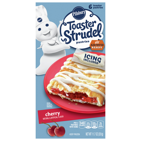 Pillsbury Cherry Toaster Strudel Pastries - 6 ct