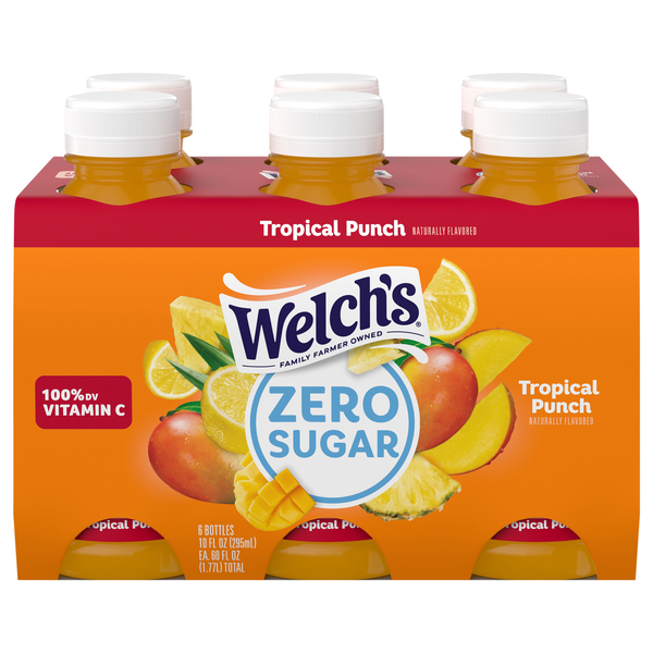 Welch's Zero Sugar Tropical Punch Drink - 6 pk