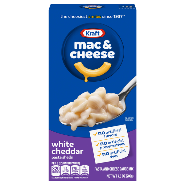 Kraft White Cheddar Pasta Shells Mac & Cheese Dinner