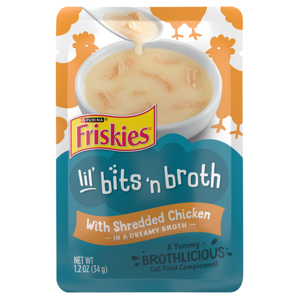 Friskies Lil' Slurprises Cat Food Complement Shredded Chicken In Sauce